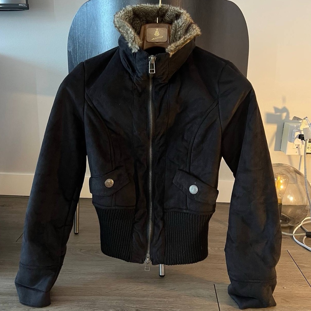 River Island Black Bomber Jacket